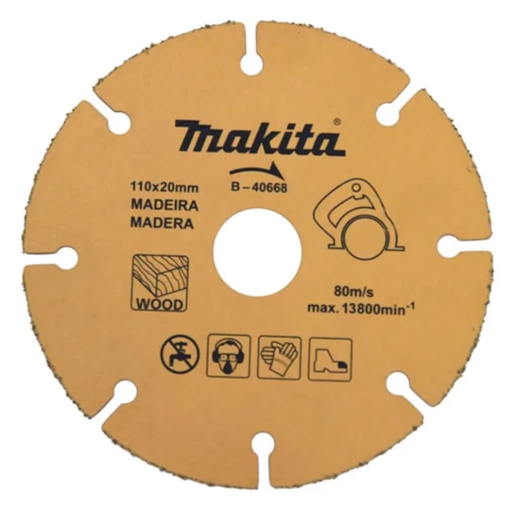 Disco Madeira Serra Mármore Corte Tungstênio 110x20mm Makita