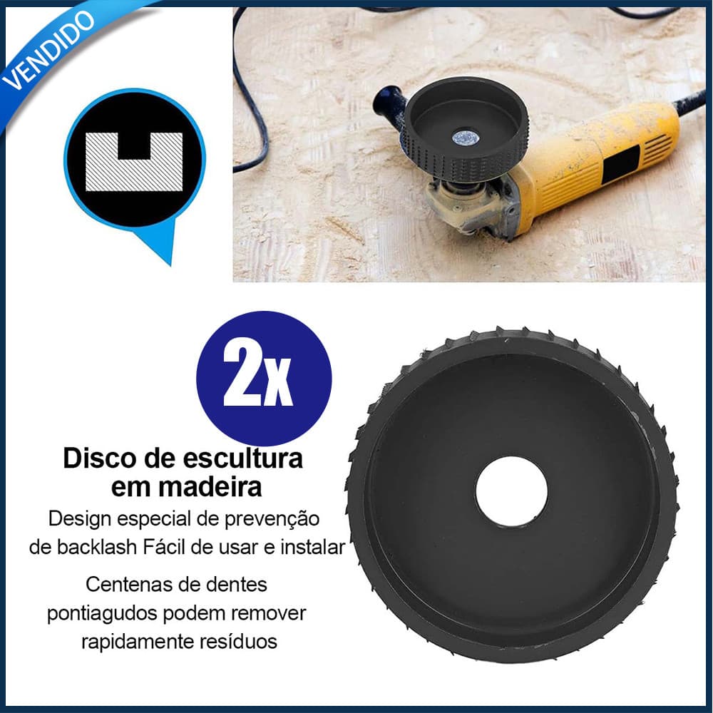 2x Disco de esmerilagem para madeira preto Disco de polimento para esmeril angular Disco de polimento moldável