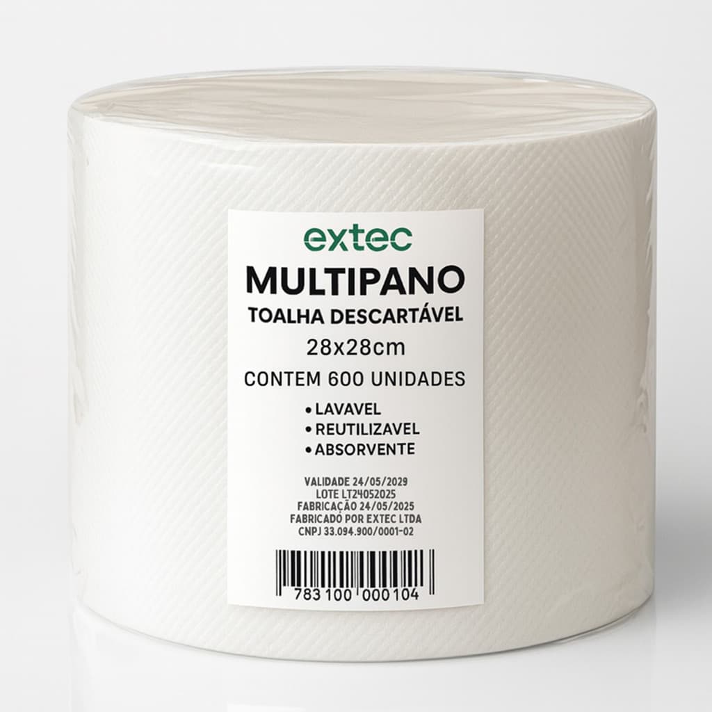 600un Toalhas 28x28cm Wiper - Multipano Limpeza Reutilizável Lavável Absorvente Descartáveis Rolo