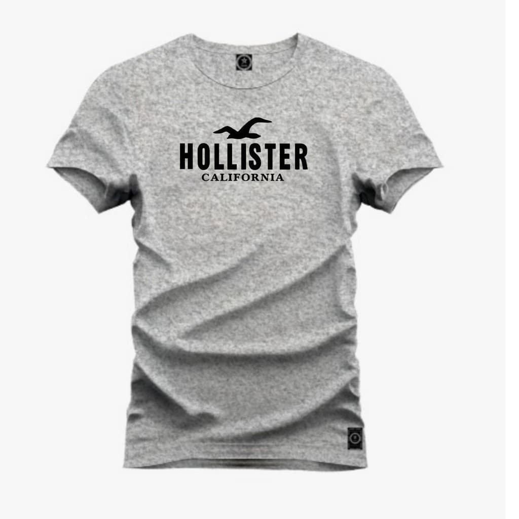 Camiseta Masculina BROOKLYN bco 100% Algod茫o malha 30.1