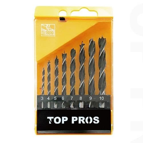 Kit Brocas Madeira 8 Peças Alta Qualidade Diversos Tamanhos Profissional Domestico