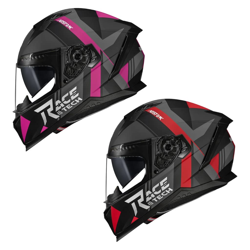 Capacete Moto Race Tech Volt Abstrak Fosco C/ Óculos Solar