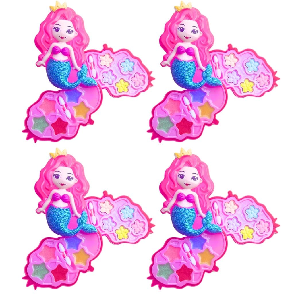 kit 4 maquiagem infantil sereia brinquedo infantil para menina com sombra presente festa infantil