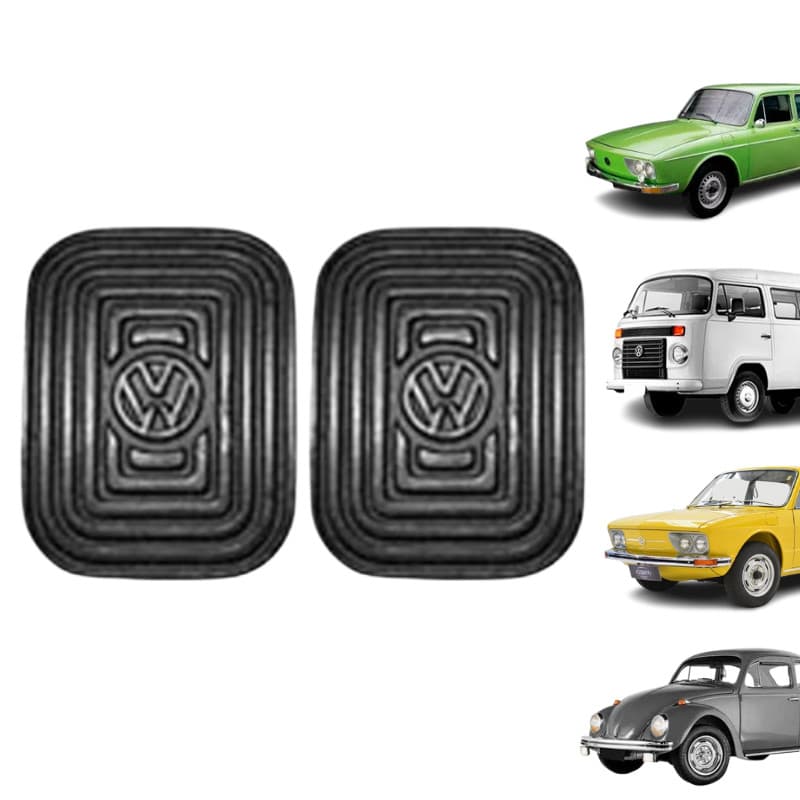 Kit Capa Pedal Embreagem/ Freio Fusca Brasilia Kombi Variant
