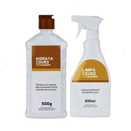 Kit Limpar E Hidratar Couro Finisher - Hidrata + Limpa Couro