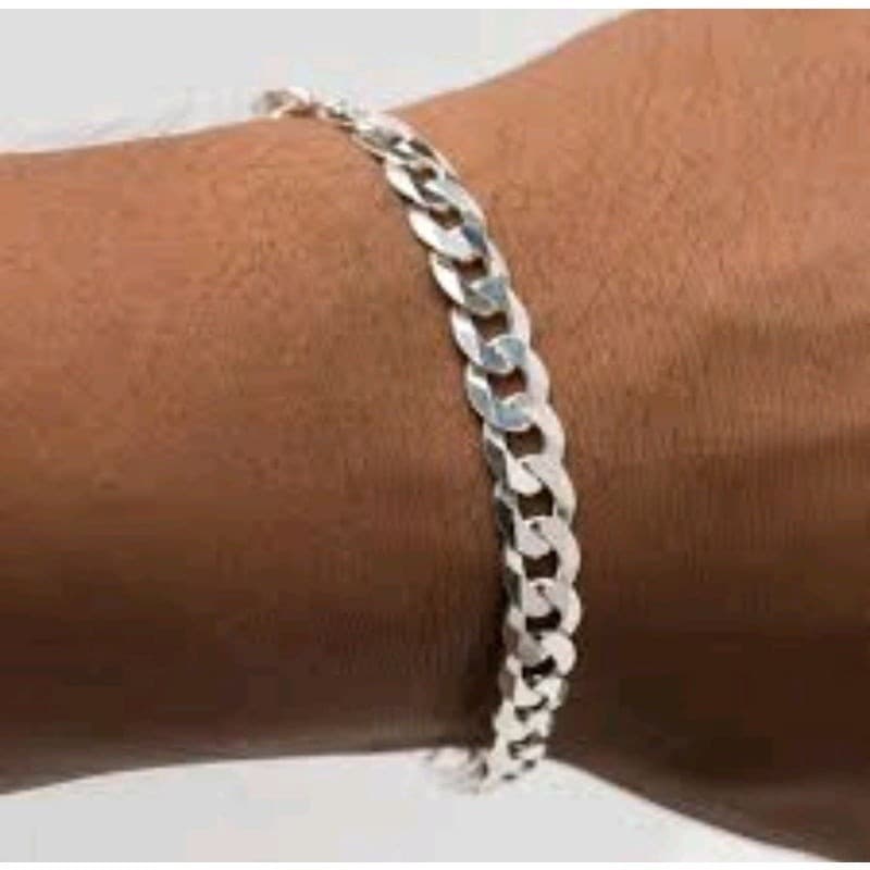 Pulseira Masculina Prata Aço inoxidável 925 2mm