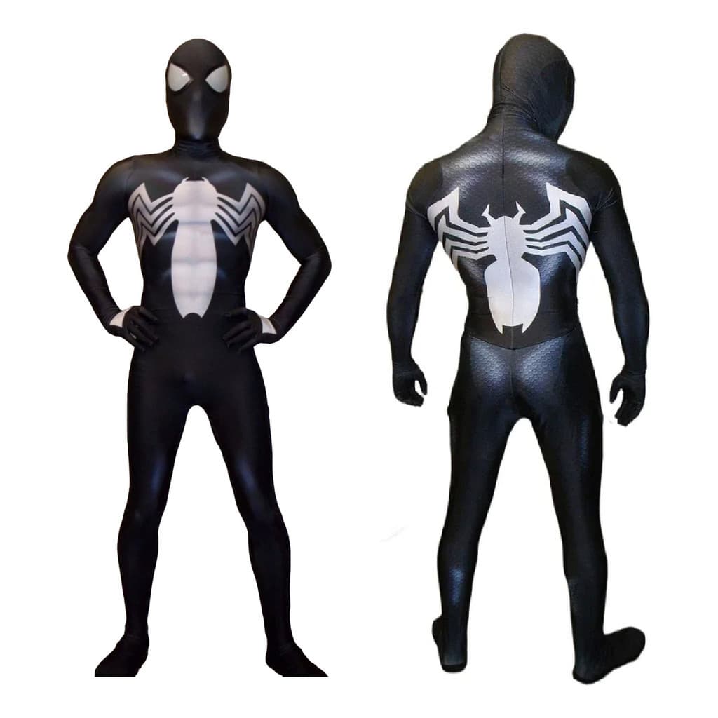 Fantasia Cosplay Venom Hq Simbionte Traje Luxo Lentes Luxo