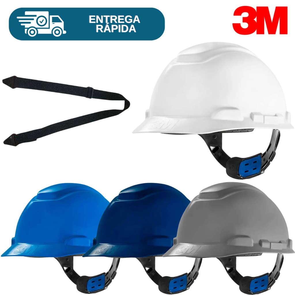 Capacete De Segurança 3M H700 Ajuste Fácil Com Jugular de Tecido Engenheiro Eletricista Obra Epi