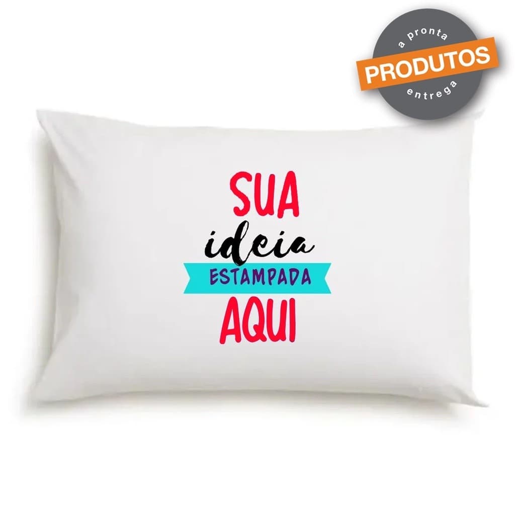 Fronha de travesseiro ZIPER Personalizada - CAPA de travesseiro com Ziper com - Foto - Frases - Personagens - Desenho