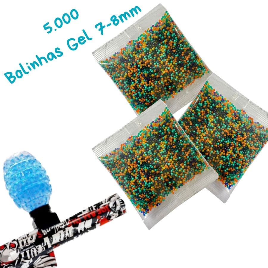 Kit 5000 bolinhas de gel Coloridas  Municao Desidratadas
