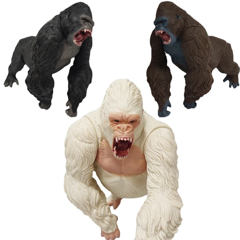 Godzilla vs . Figuras De Kong Skull Island King Chimpanzé Monster Branco Orangotango Gorila PVC Modelo De Ação Coleção B