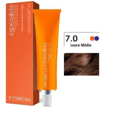 Coloração Especialista Probelle  Louro Medio 7.0  50g