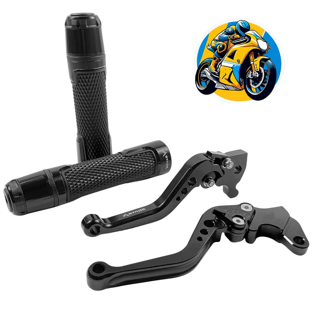 Kit Manete Manopla Luva Moto Xt660r Xt 225 Dt 200 Tdm 225
