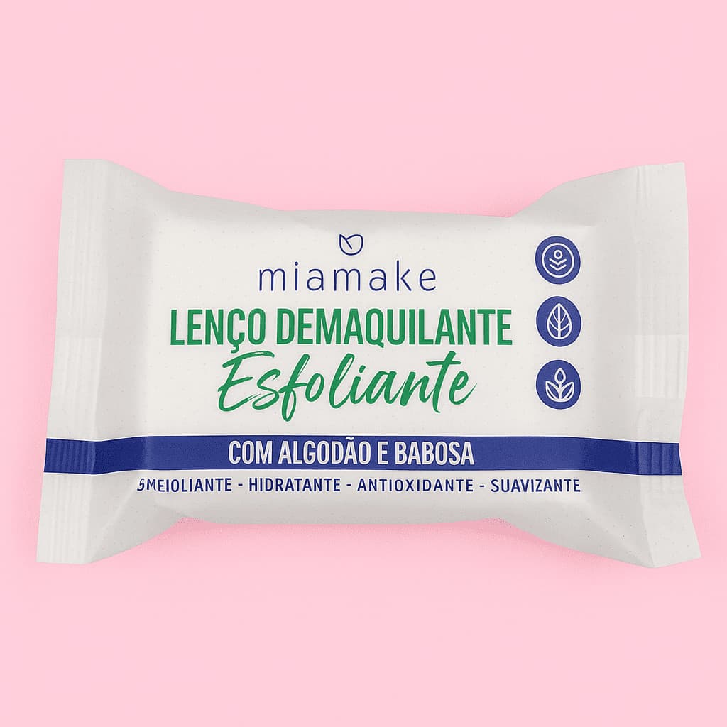 Lenço Demaquilante Esfoliante Mia Make