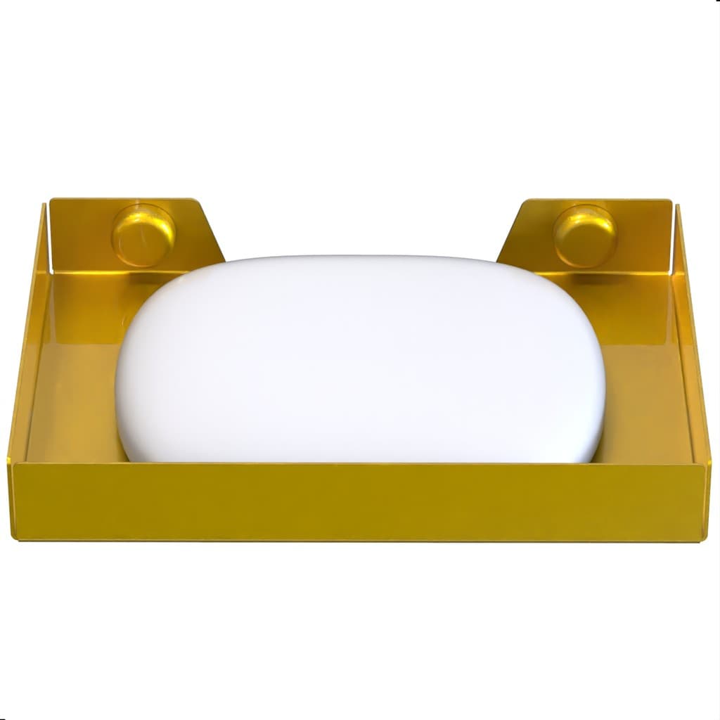 Porta Sabonete De Banheiro Suporte De Parede Dourado SF Plus