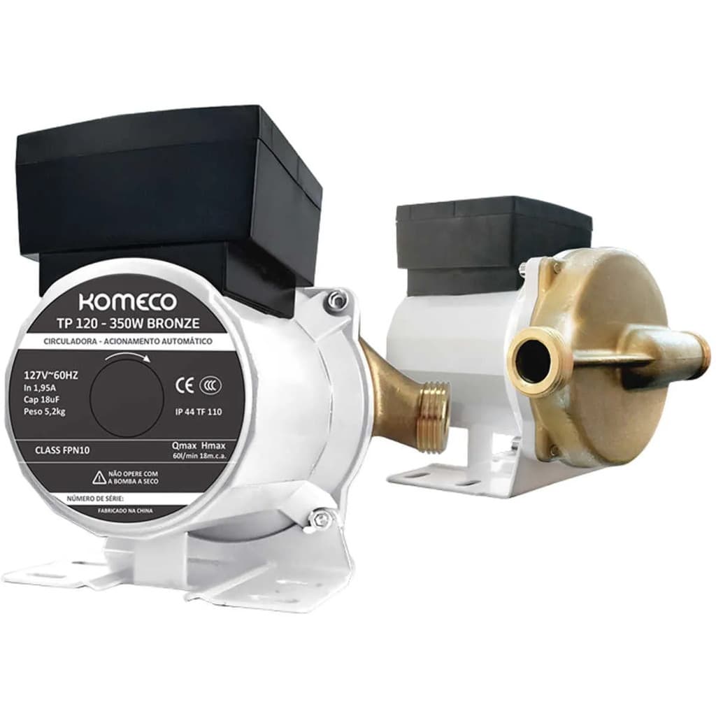 Bomba Circuladora De Água Komeco TP120 G1 Bronze 127V/60HZ 350W Para Aquecimento