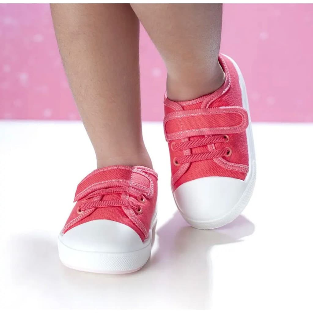 Tênis Sapatinho Infantil Pimpolho Menina Salmão Feminino