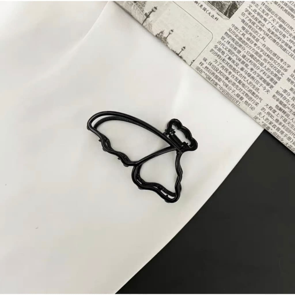 Prendedor De Cabelo M Metal Presilha Piranha 7.5 cm preta