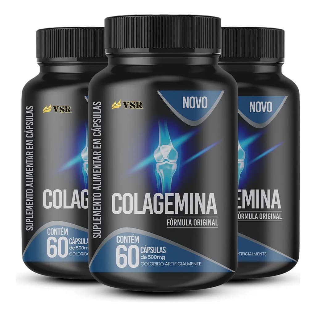 Kit 3 Colagemina Original 60 Cápsulas - Rápida Absorção