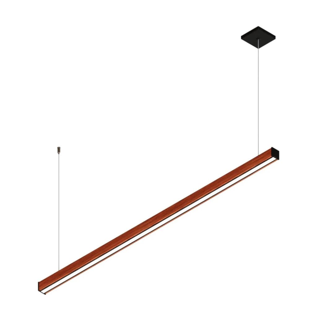 Luminária Lustre Pendente Dakota em madeira Maciçacom led incluso