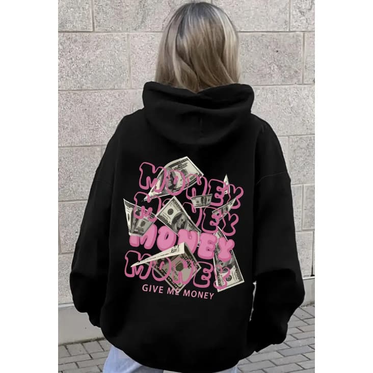 Moletom Blusa de Frio Casaco Money Money Give Me Money Blusao Streetwear