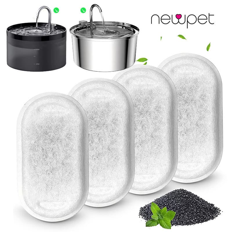 Kit 4 Filtro De Fonte De Água Gato Cão Pet Refil Bebedouro Substituição