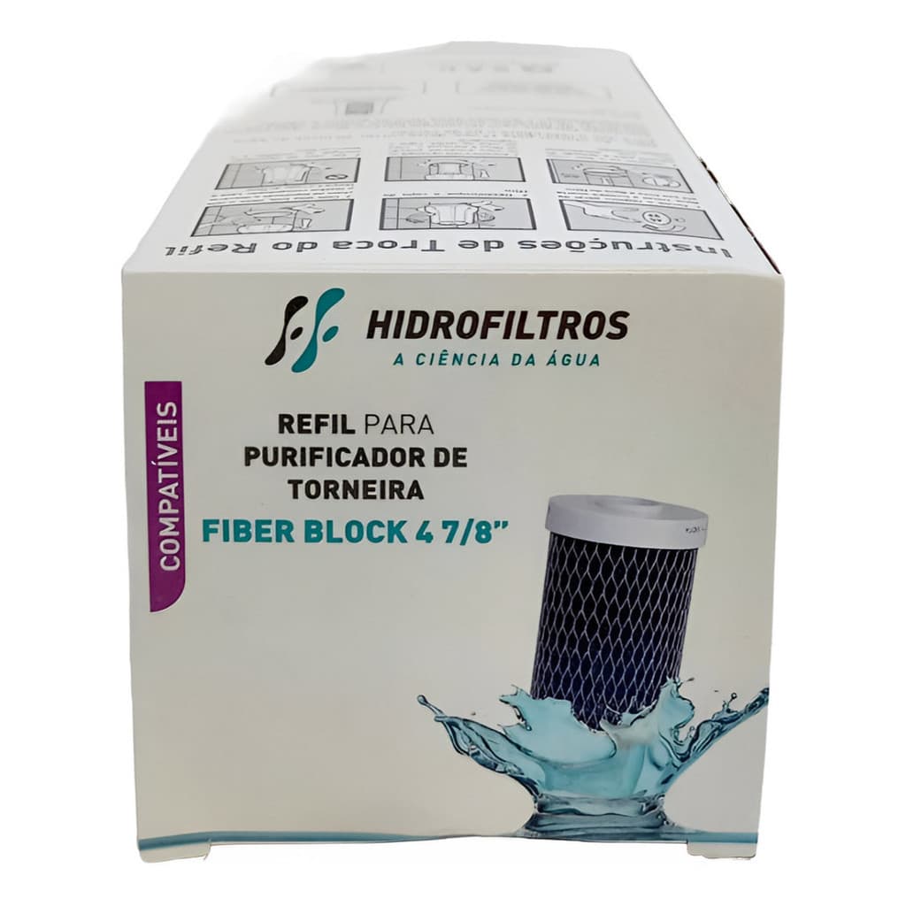 Refil 4 7/8 Purificador Filtro Água Aqualar Bella Fonte