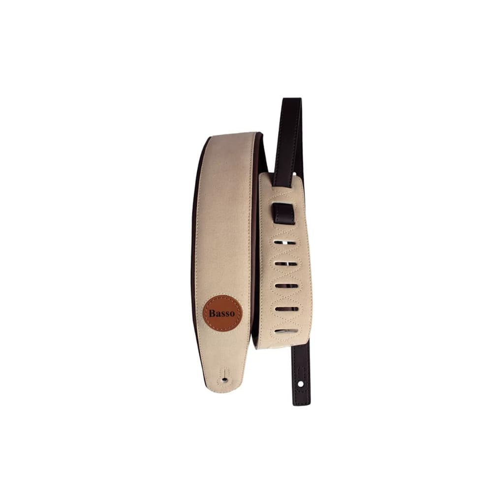 Correia Basso Cla01 Bege Suede Guitarra Violao Baixo