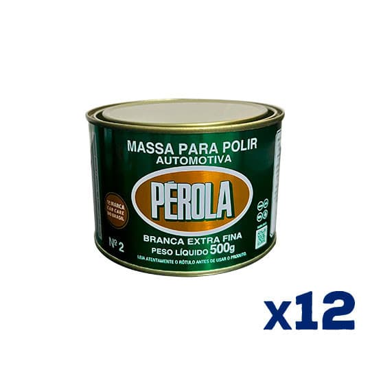 Massa para Polir Base Solvente 500 Grs. Pérola - 12 Unidades