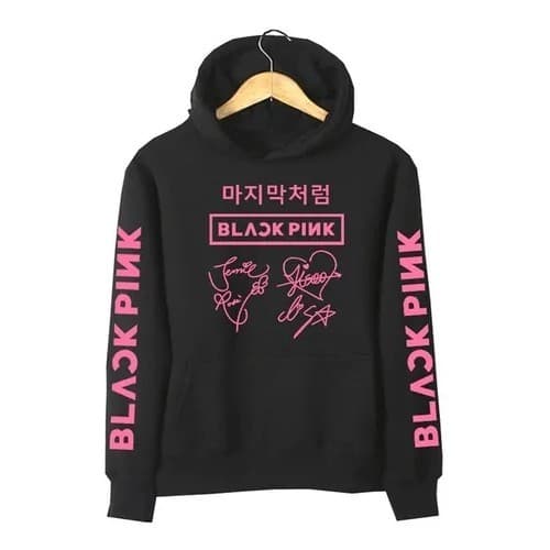 Moletom Canguru Black Pink Todos Integrantes