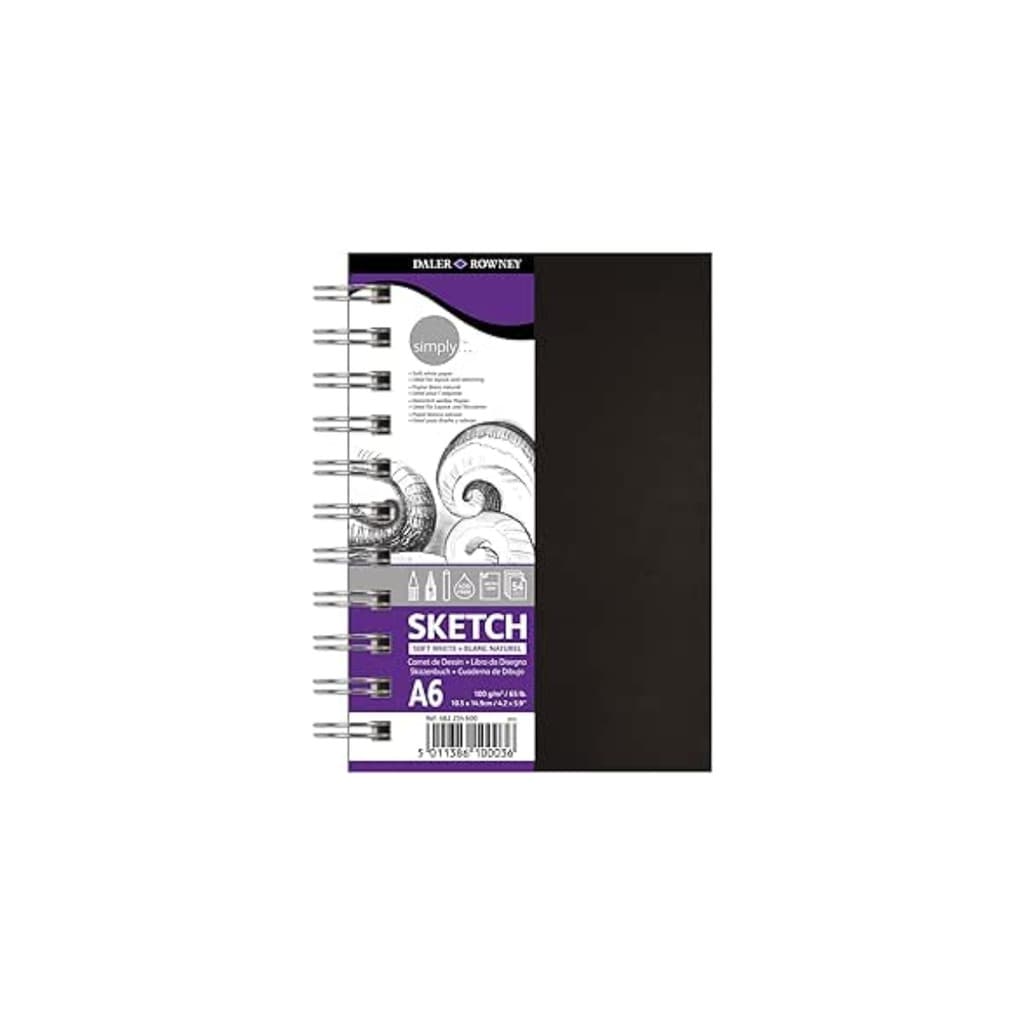 Sketchbook Espiral  Daler Rowney Simply 54F 100g Tamanho A6