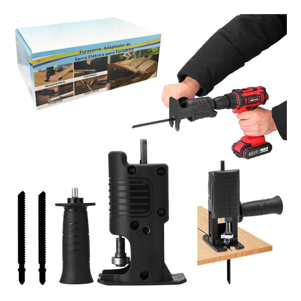 Transforme sua Furadeira em Serra Tico-Tico de Alto Desempenho Adaptador,Serra Tico-Tico