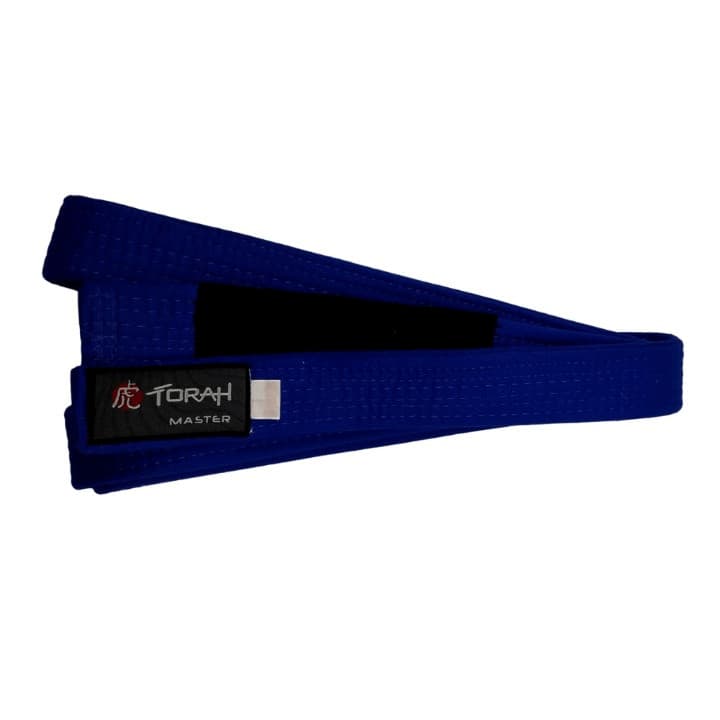 Faixa de Jiu Jitsu Infantil Torah Master Azul Royal Ponta Preta