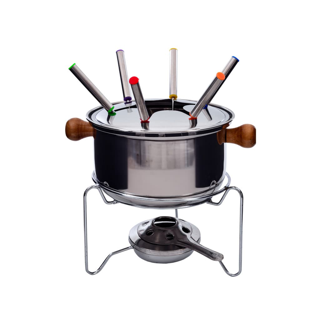 Aparelho para Fondue Berna com Tampa e 6 Garfos – Completo e Prático