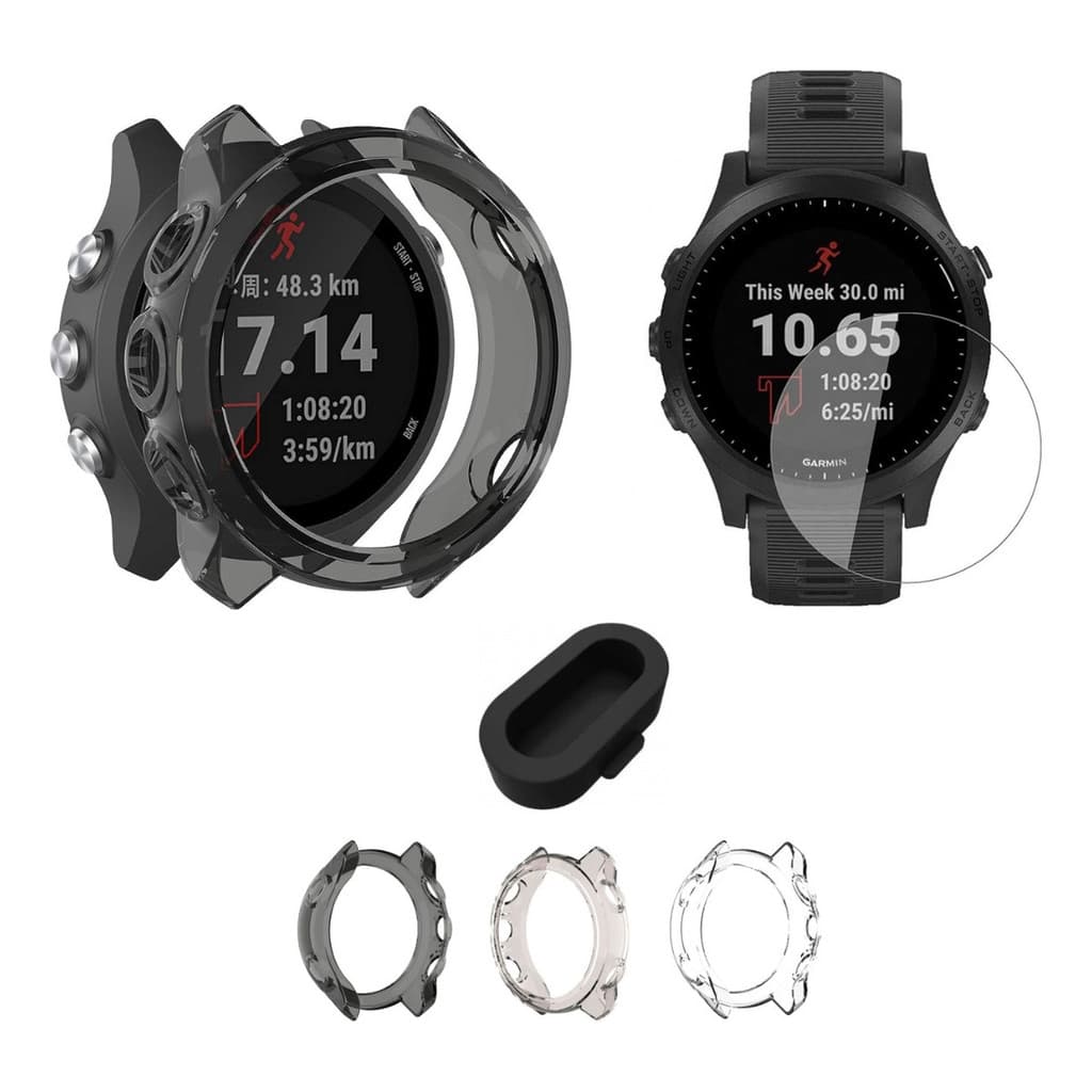 Capa + Pelicula + Plug Carregador Para Garmin 245/245m