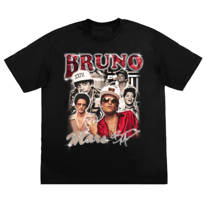 Camiseta Camisa Blusa Unissex Algodão bruno mars cantor pop