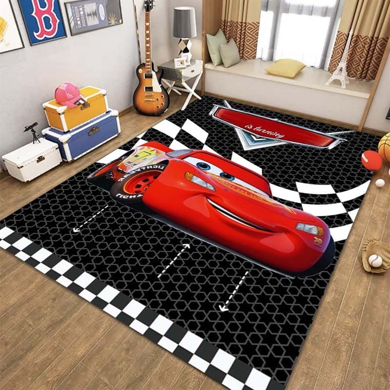 Disney Carros Dos Desenhos Animados Impressão Tapete Sala De Estar Área Do Bebê Das Crianças Rastejando Quarto Porta Abs