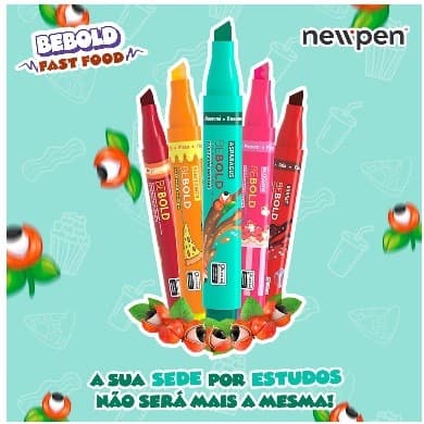 Marca-Texto Perfumado Cheirinho de Comida Be Bold Fast Food da Newpen