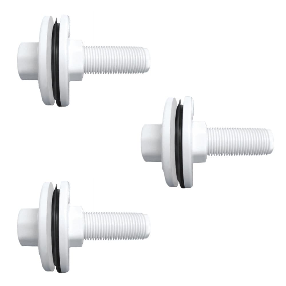Kit com 3 Adaptador Roscável c/ Flange Fixa Branca 3/4" - Cipla