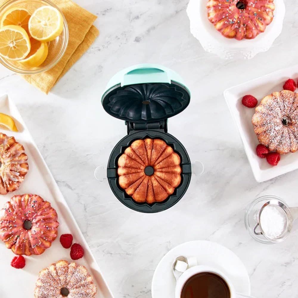Mini Máquina de Assar Bolo Elétrica Antiaderente Quiche/De Forno/Eggette Maker Mini Ferro 110V-lemon