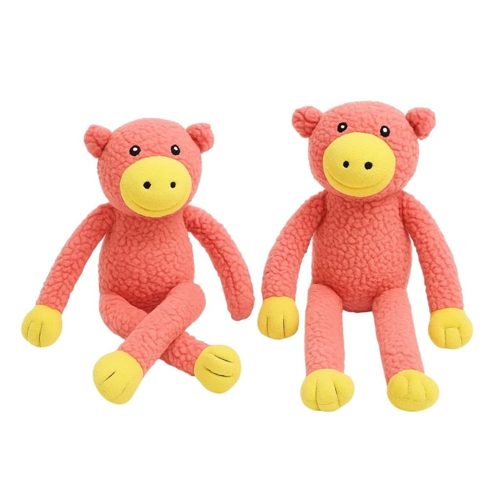 Brinquedo de Cachorro Kit 2 Unidade Pelúcia Porco Mordedor com Apito Som Interativo Divertido