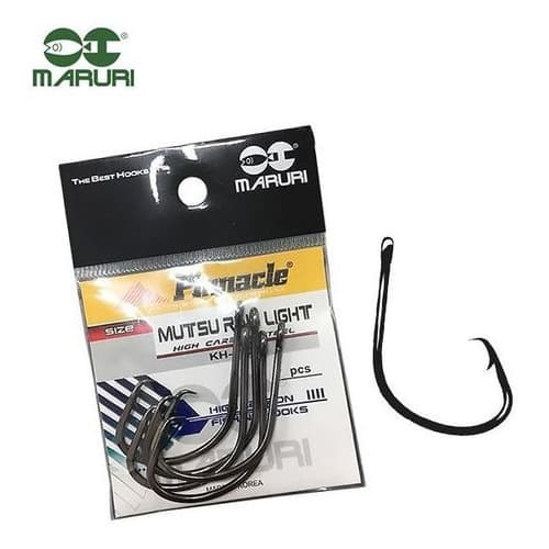 Anzol Pinnacle Mutsu Ring Light Black Nº 8/0 (4,10cm) 10 Pçs