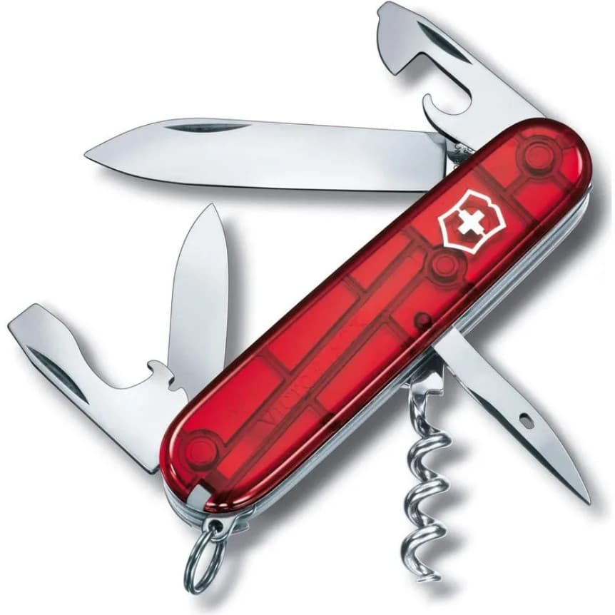 Canivete Spartan 12 Funções Vermelho Translucido Victorinox