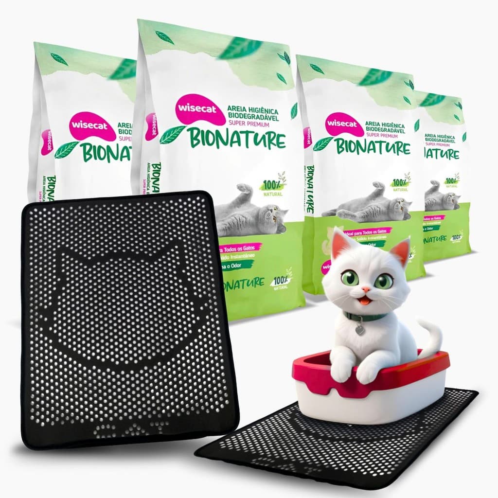 4 Areia Grossa Verde Bionature 2Kg Com Coletor Mypetone