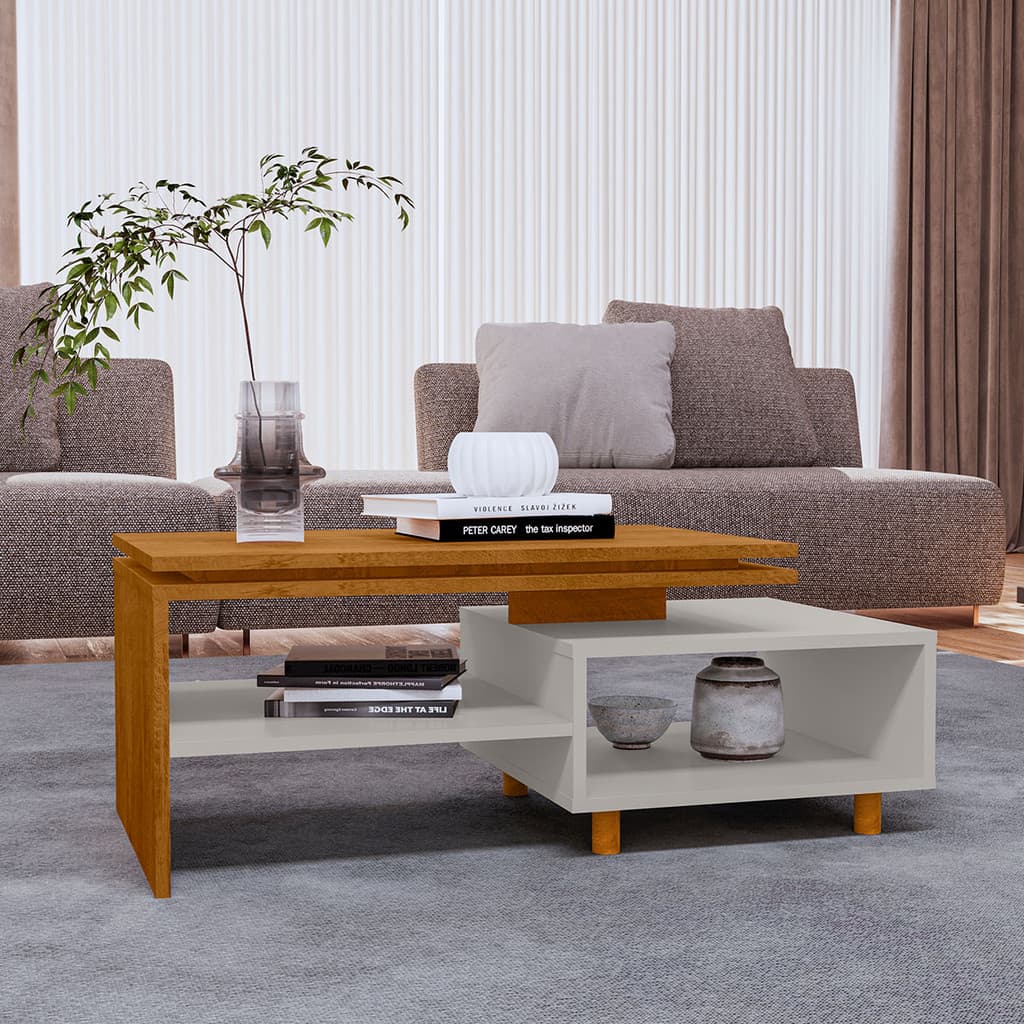 *PROMOÇÃO* Mesa de Centro Sala Lima -Mesinha de Apoio Retangular - Designe Moderno e Decorativo