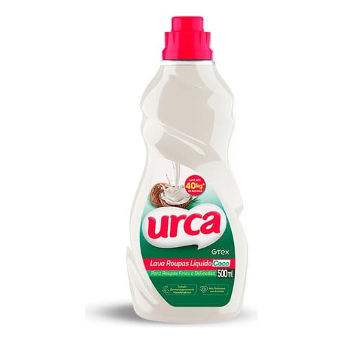 Sabão Líquido Lava Roupas Finas E Delicadas Coco 500ml Urca