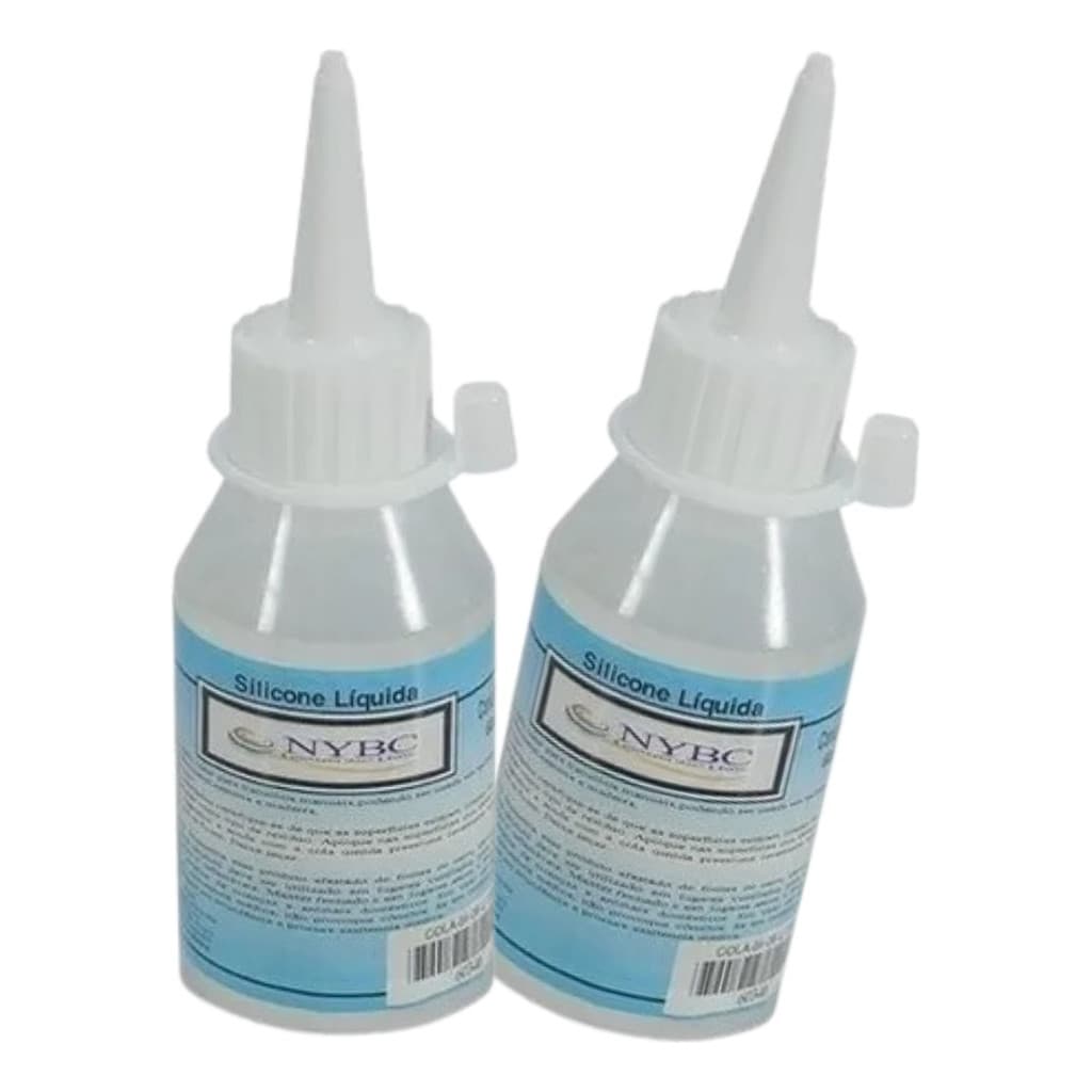 Cola Silicone Líquida Fria Transparente 60ml Artesanato 2 Unidades NYBC Versatilidade para Projetos