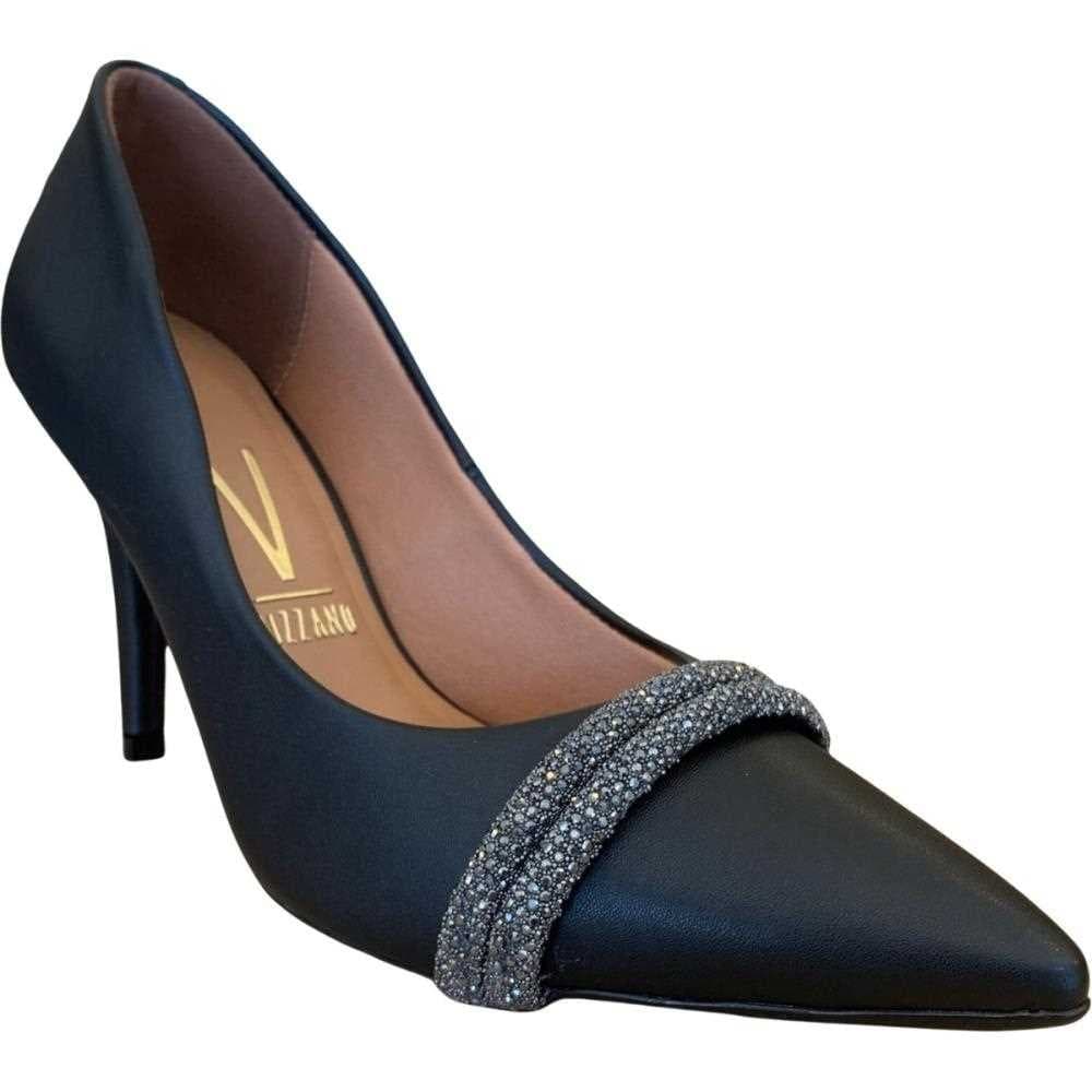 Scarpin Salto Fino Tiras Strass Tendência 1184.1174 Vizzano