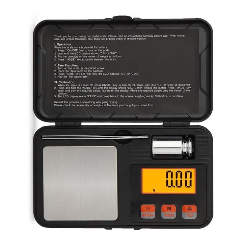 Balança De Pesagem Glectrônica 200g/0.01 , Mini Precisão , Profissional De Bolso , Pesos De Calibração De Miligramas