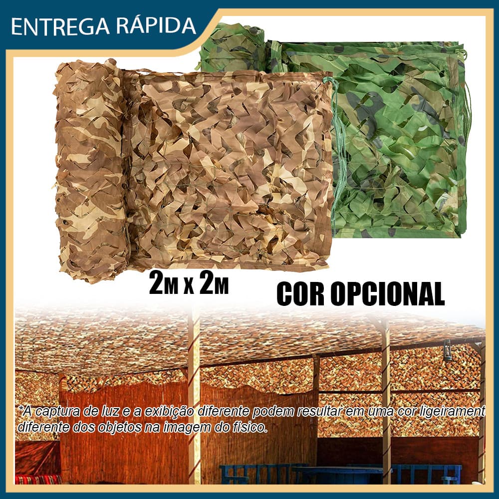 Rede de camuflagem 2x2m Rede de sombra para festa de caça campismo decoração exterior